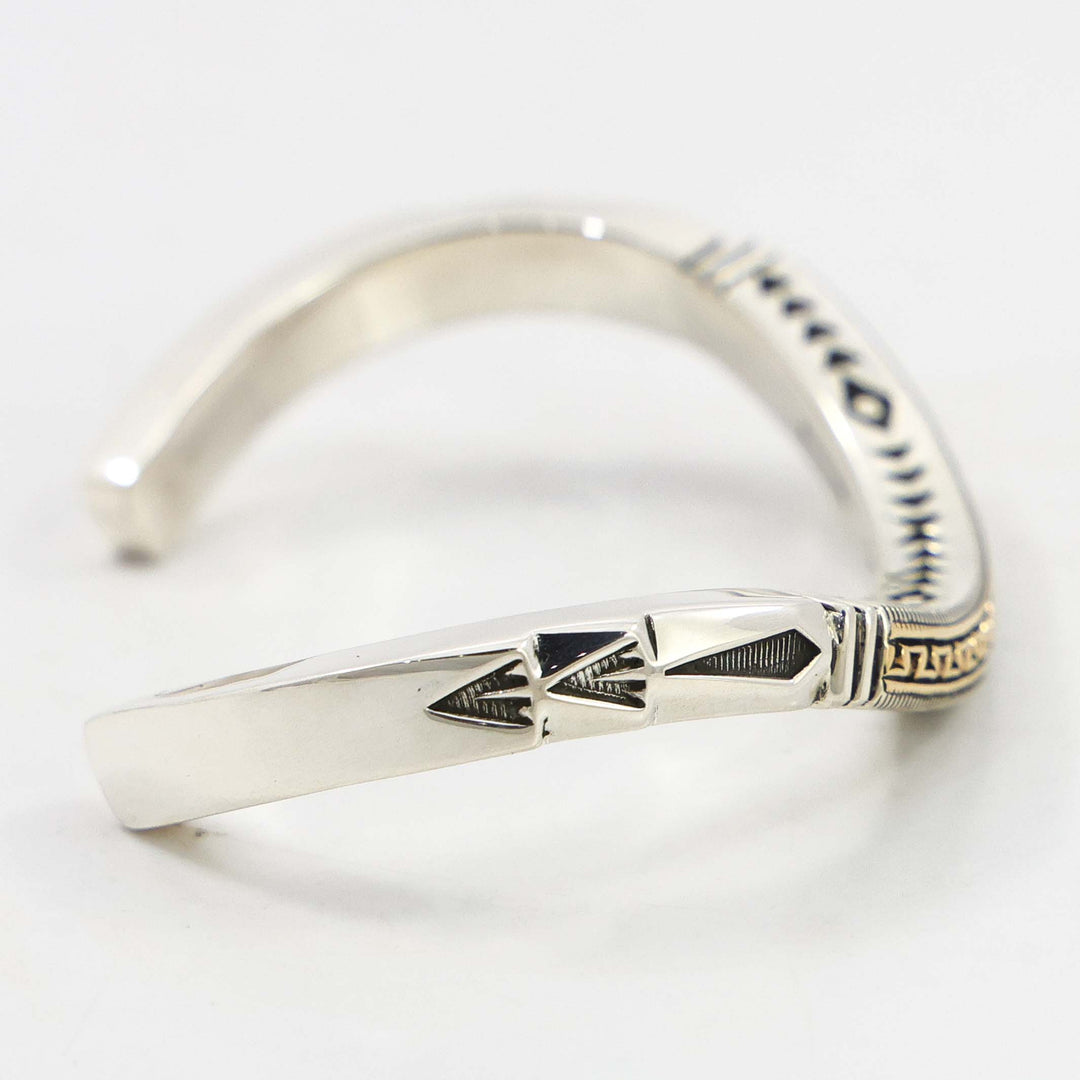 Gold on Silver Cuff