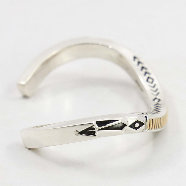 Gold on Silver Cuff