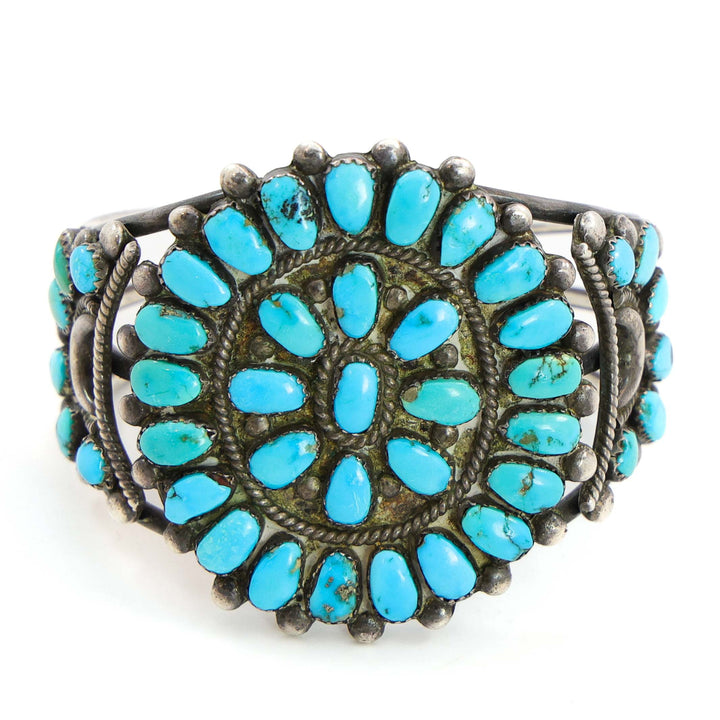 1940s Turquoise Cluster Cuff