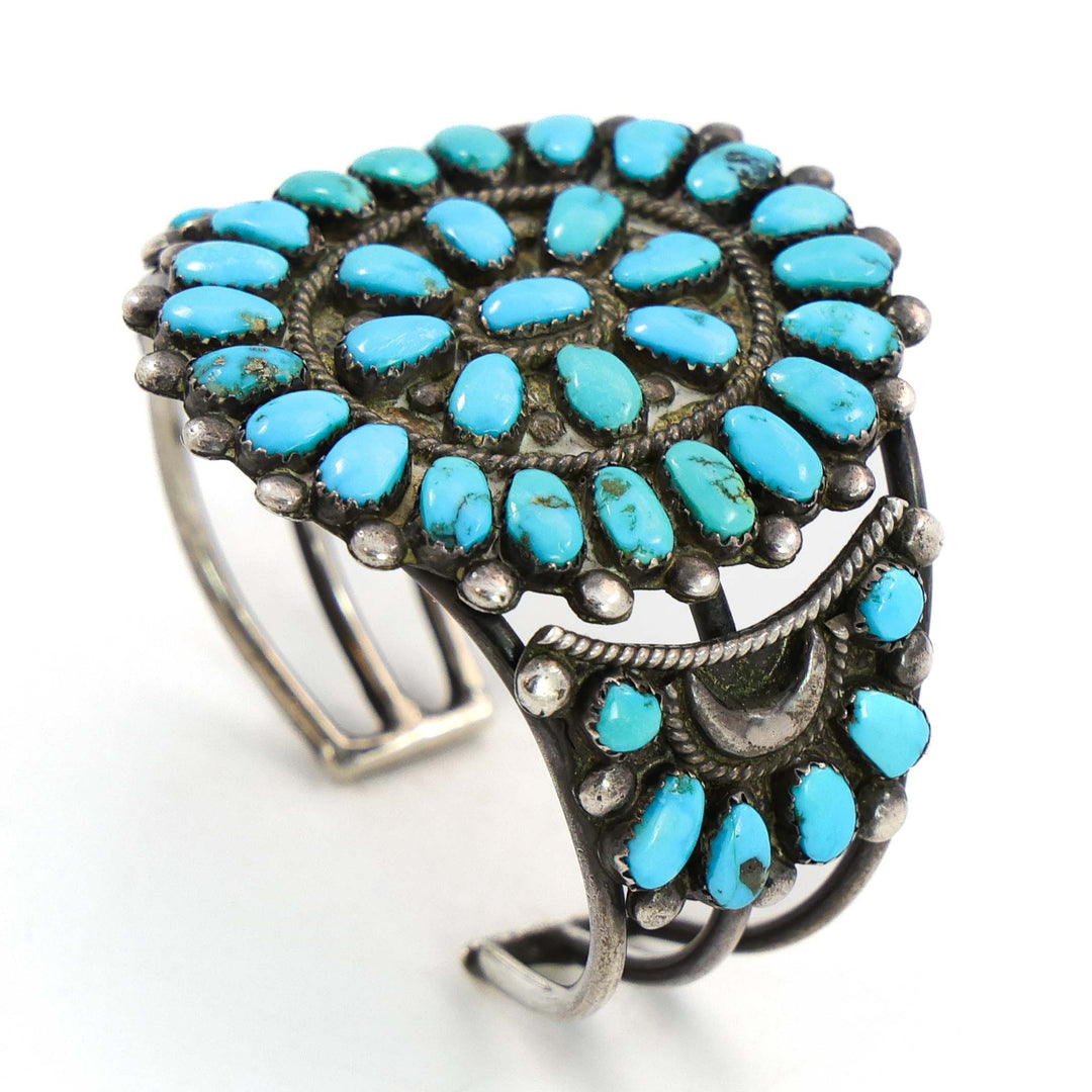 1940s Turquoise Cluster Cuff