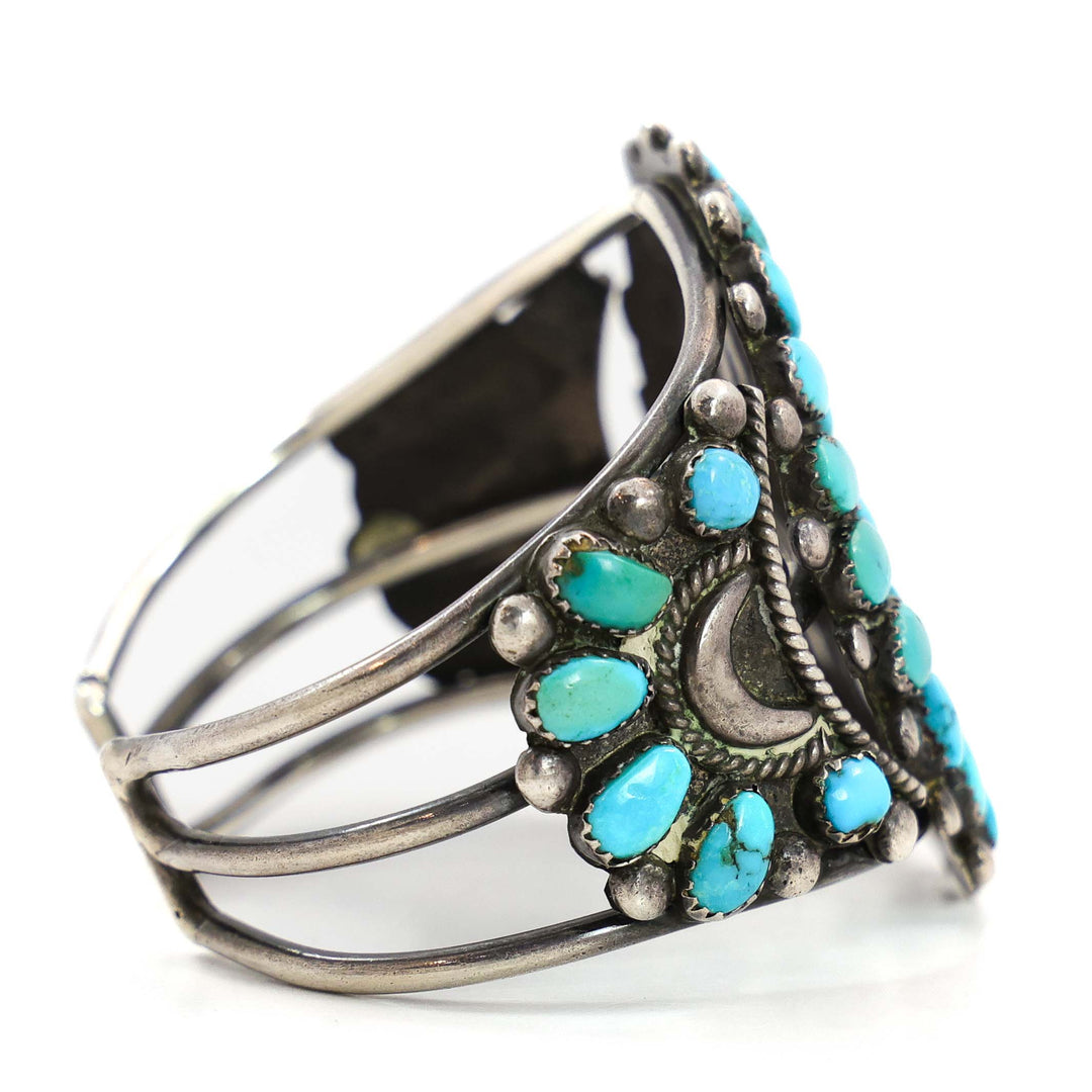 1940s Turquoise Cluster Cuff