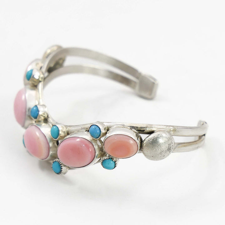 Conch Shell and Turquoise Cuff