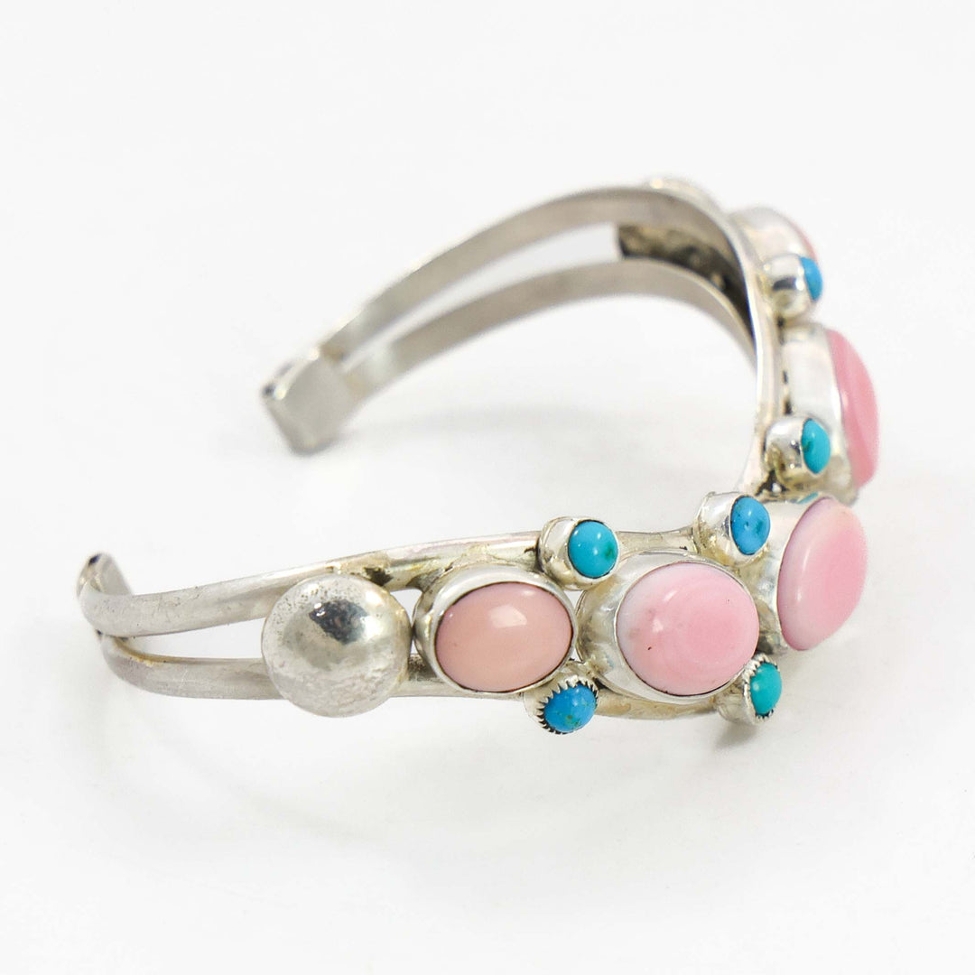 Conch Shell and Turquoise Cuff