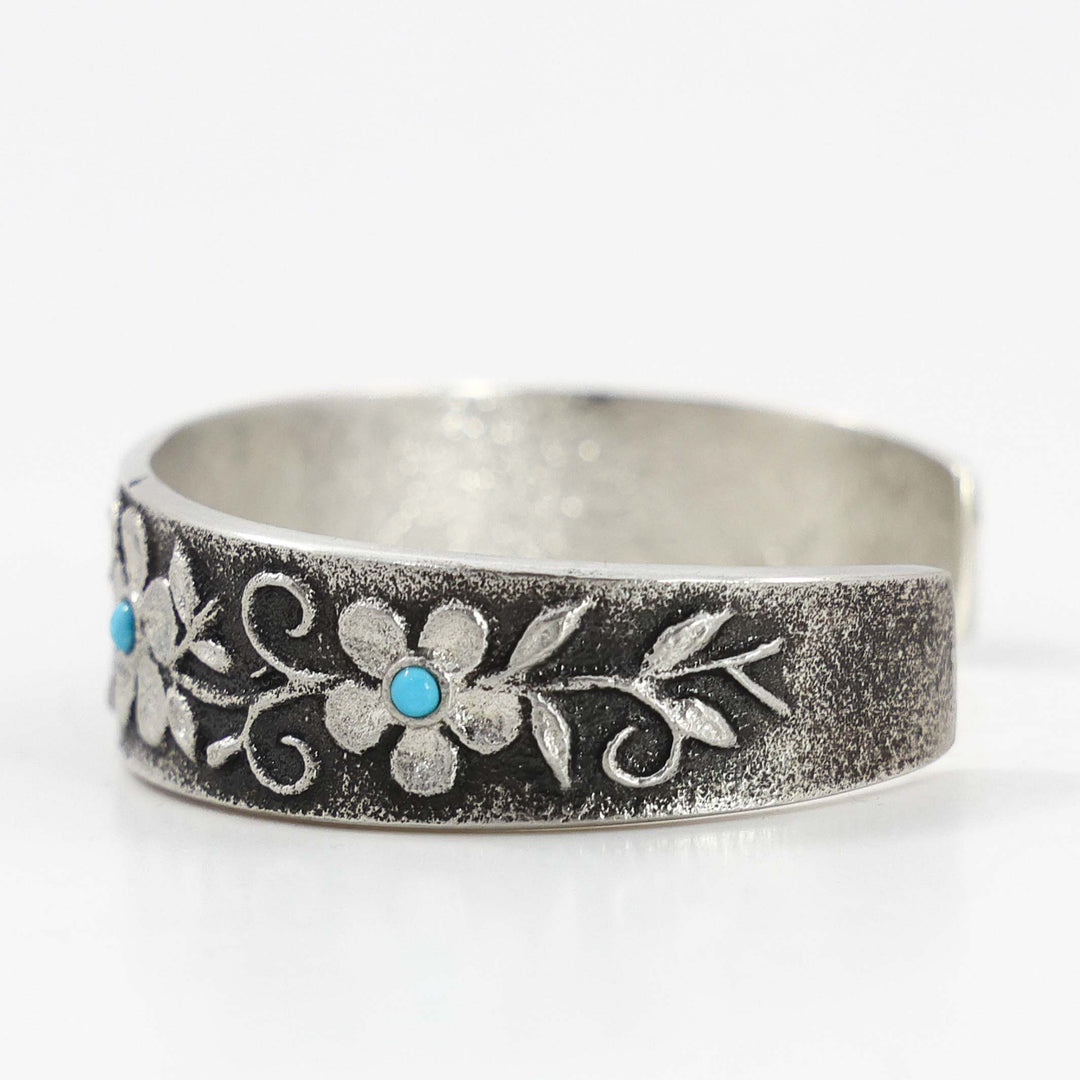 Turquoise Flower Cuff