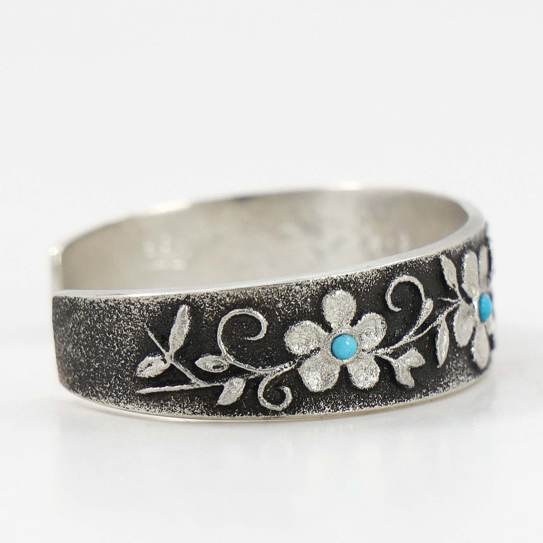 Turquoise Flower Cuff