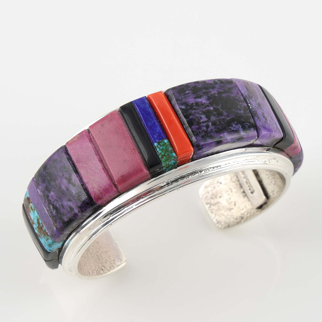 Multi-Stone Inlay Cuff