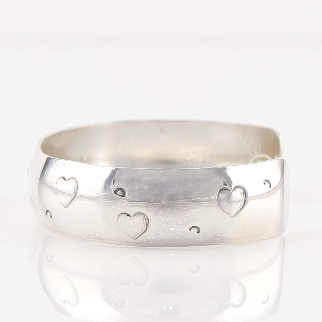 Silver Heart Cuff