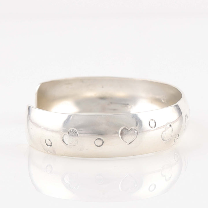Silver Heart Cuff