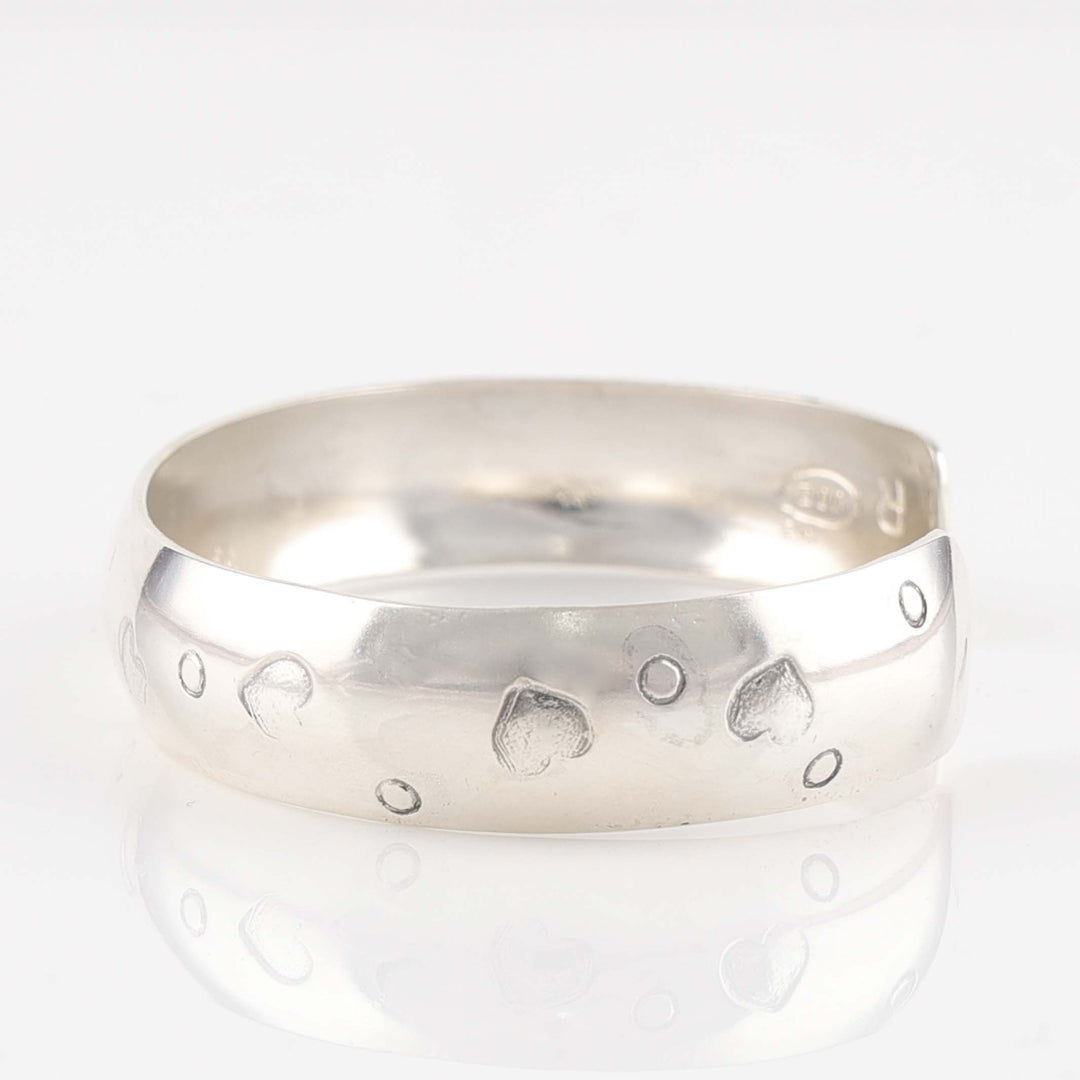 Silver Heart Cuff