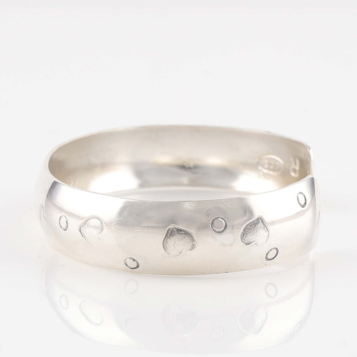 Silver Heart Cuff