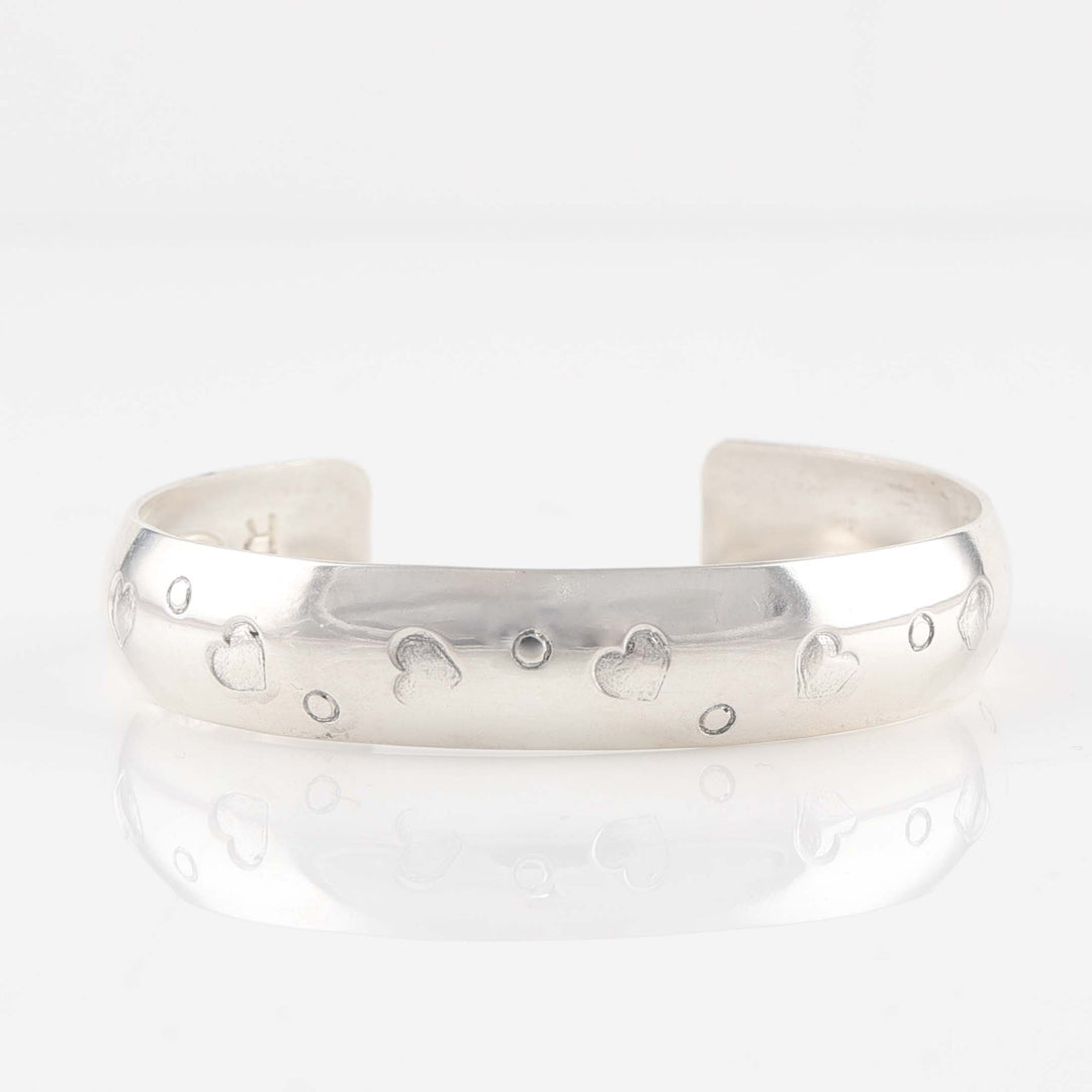 Silver Heart Cuff