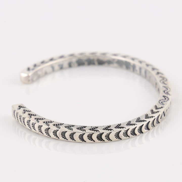 Stamped Silver Cuff