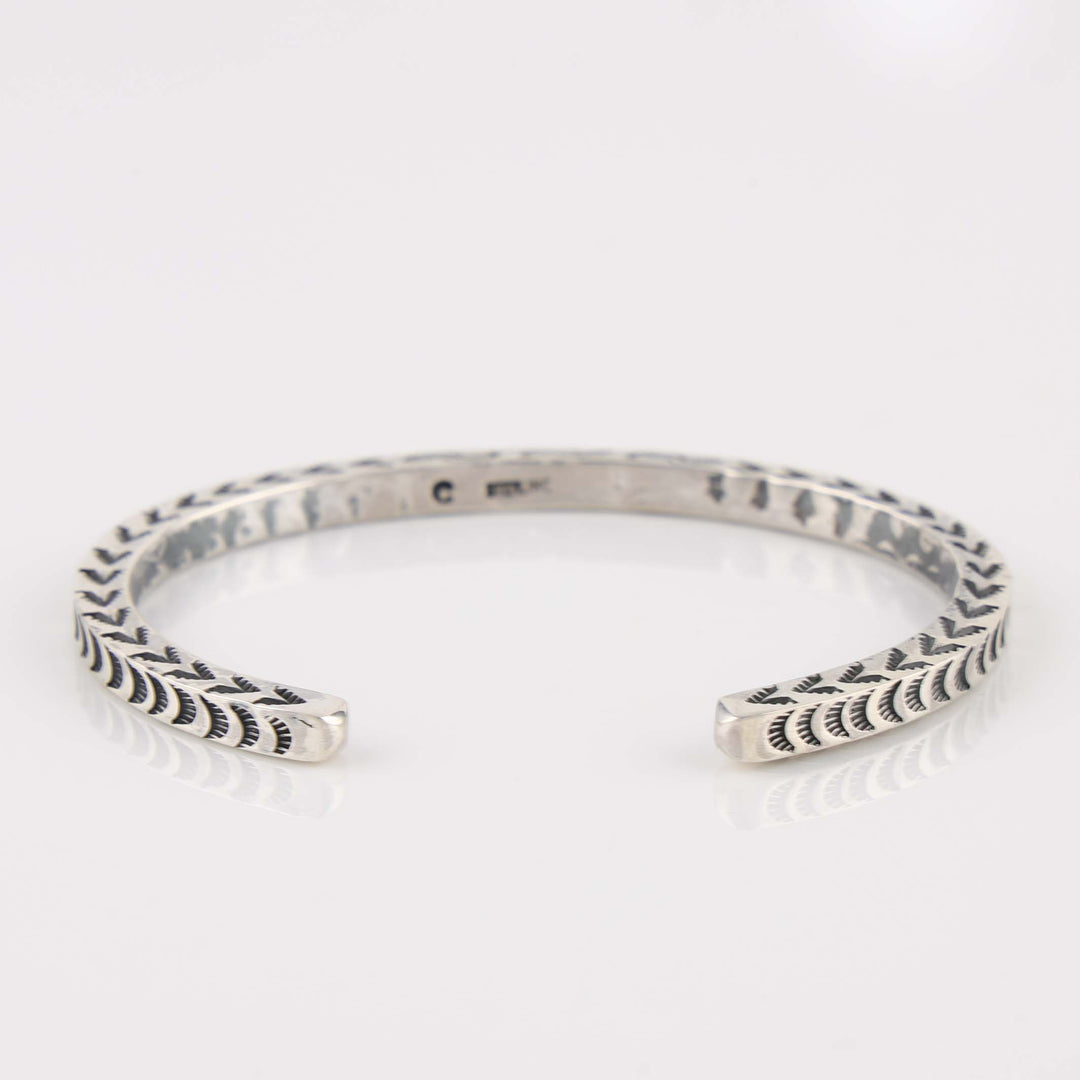 Stamped Silver Cuff