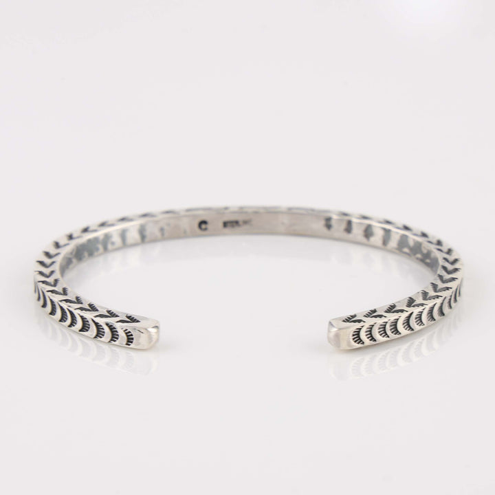 Stamped Silver Cuff