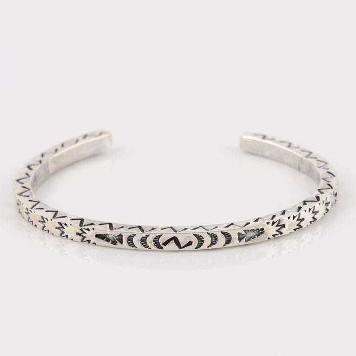 Stamped Silver Cuff