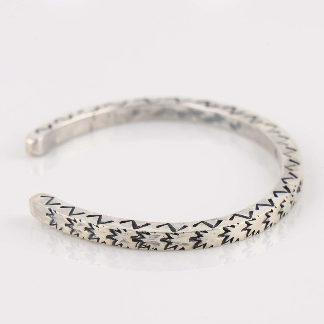 Stamped Silver Cuff