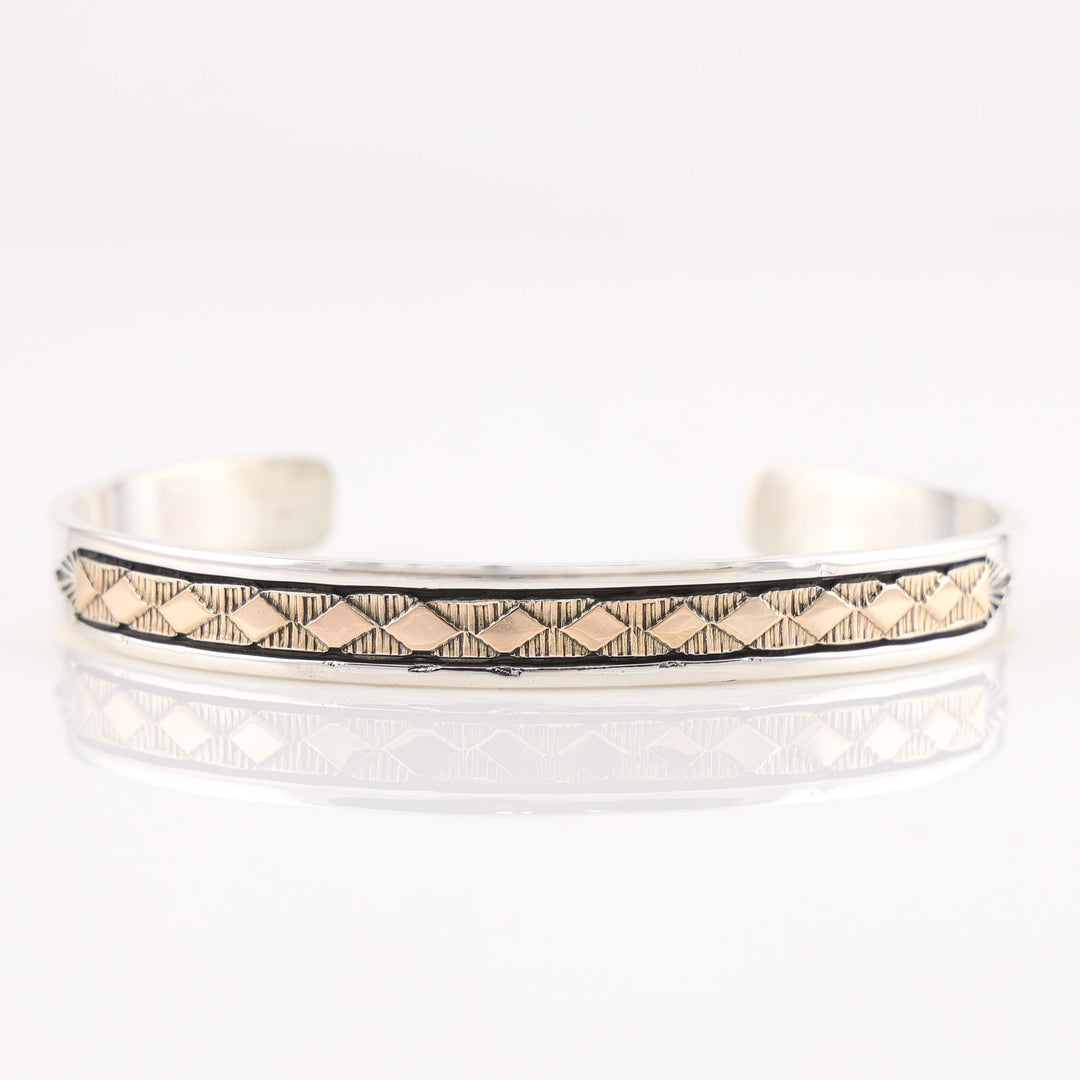 Gold on Silver Cuff