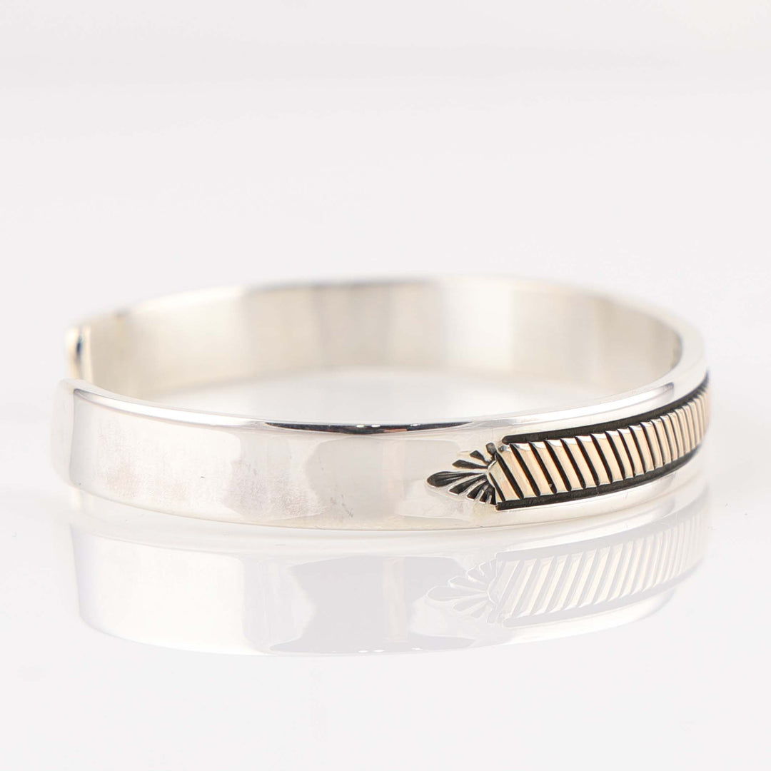 Gold on Silver Cuff