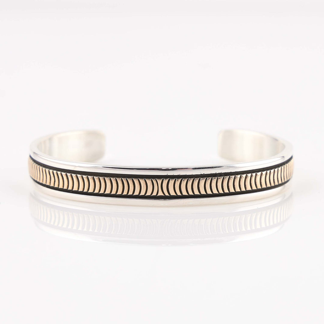 Gold on Silver Cuff