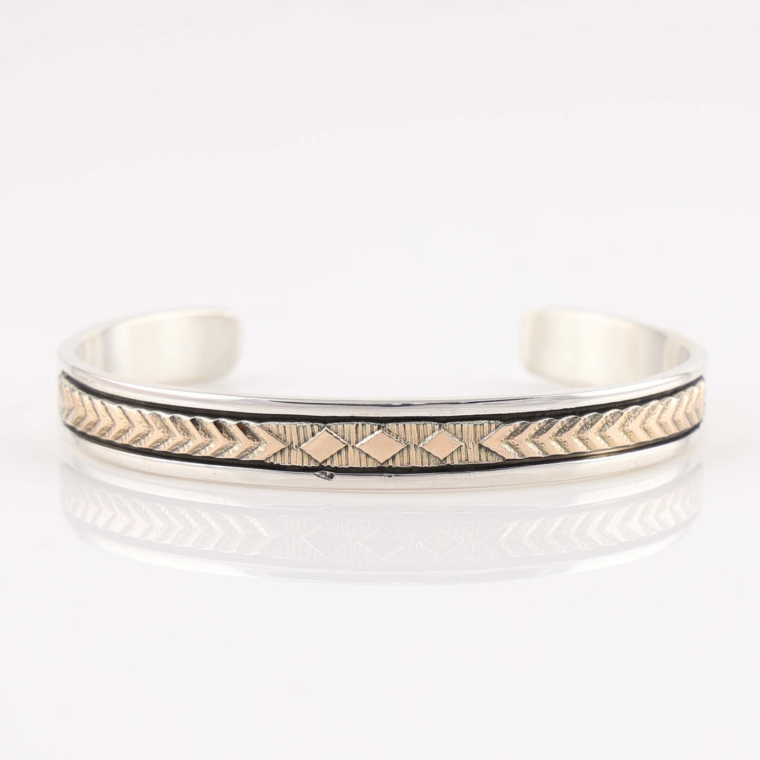 Gold on Silver Cuff