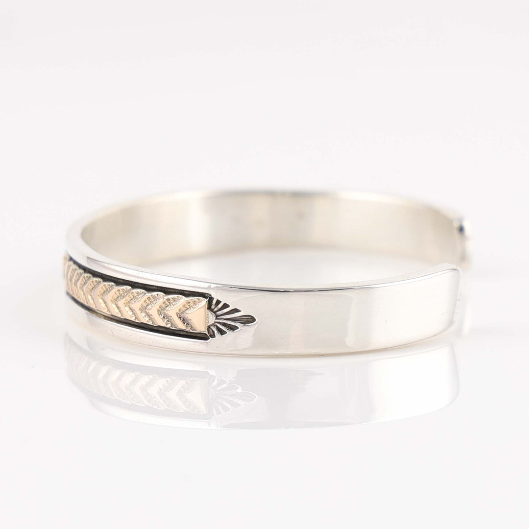 Gold on Silver Cuff