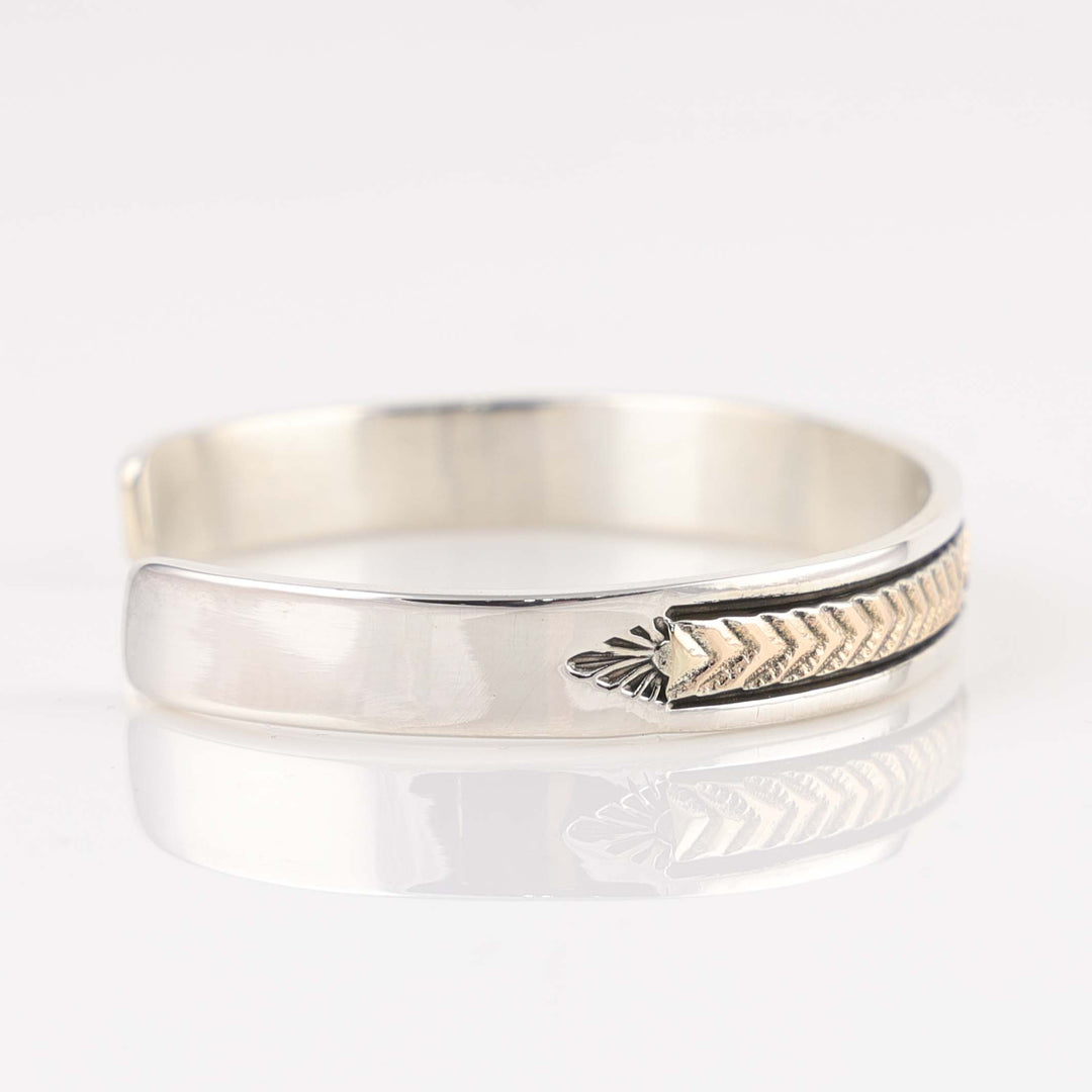Gold on Silver Cuff