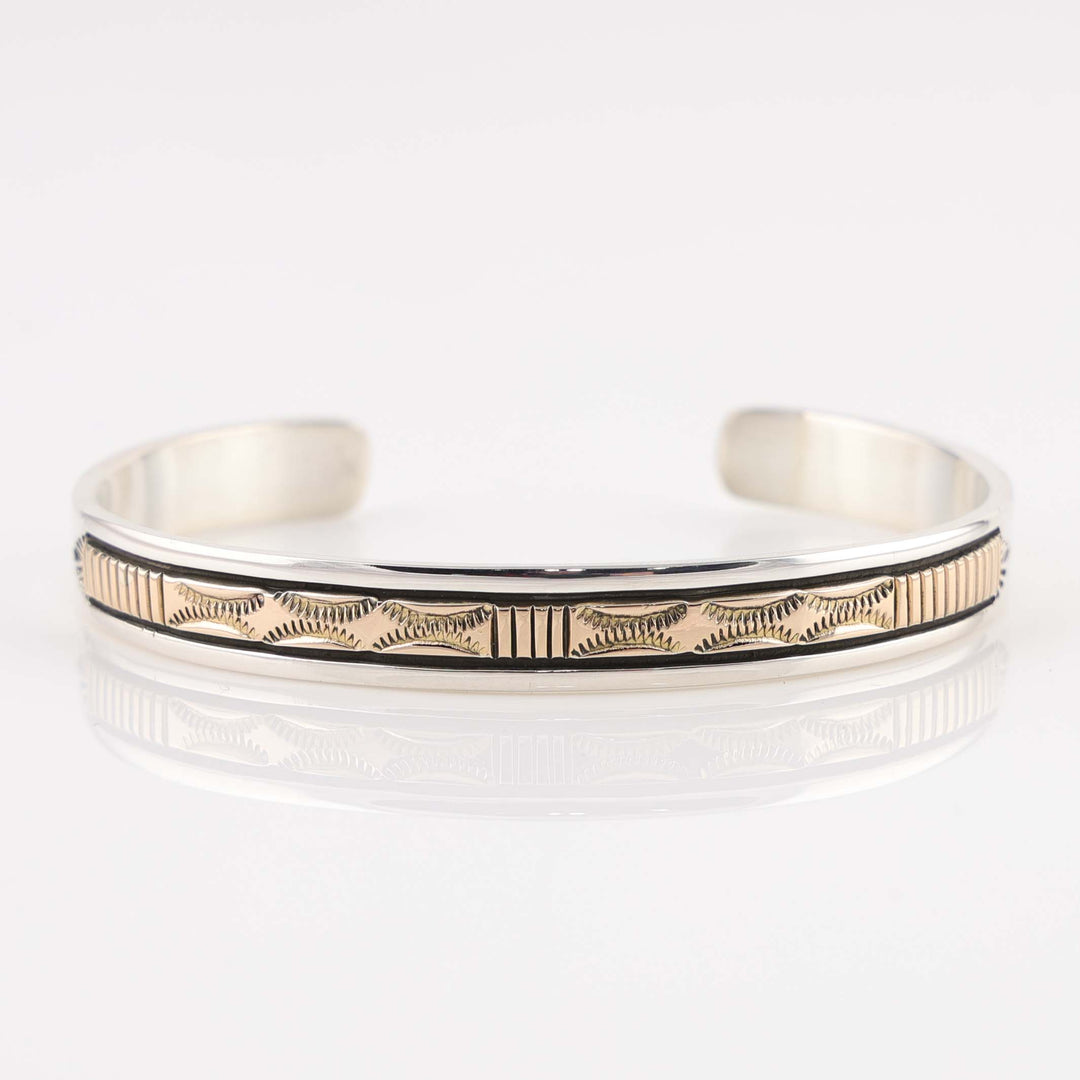 Gold on Silver Cuff