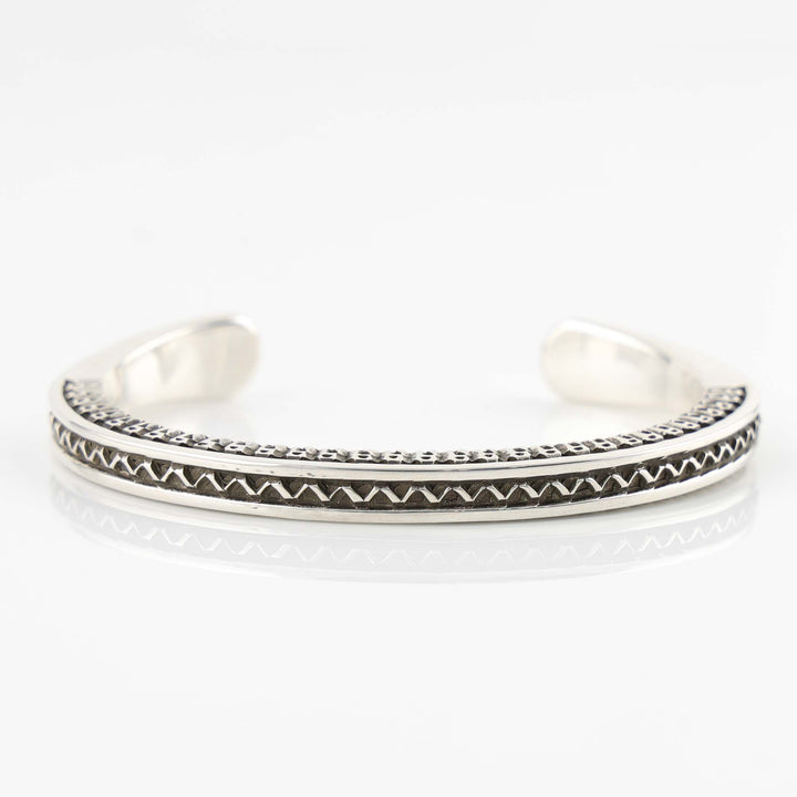 Stamped Silver Cuff