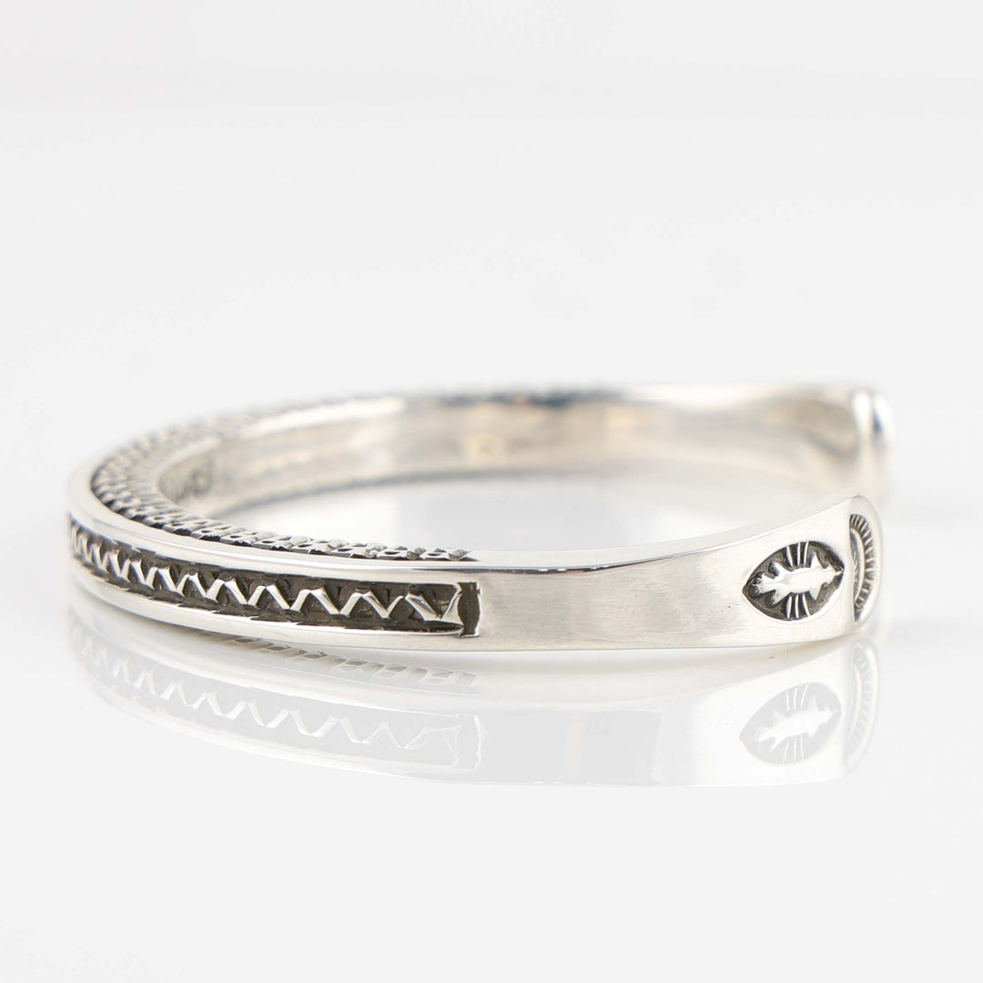Stamped Silver Cuff