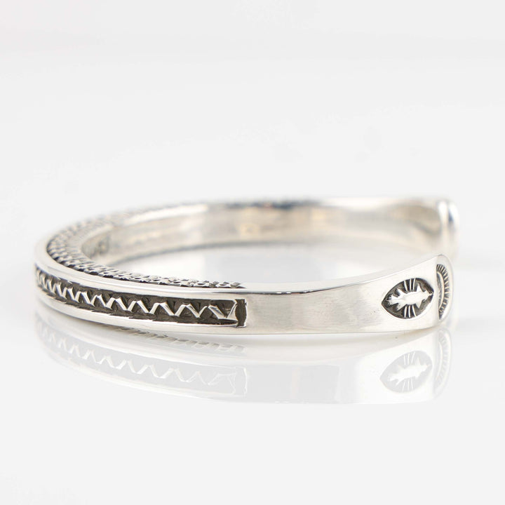 Stamped Silver Cuff
