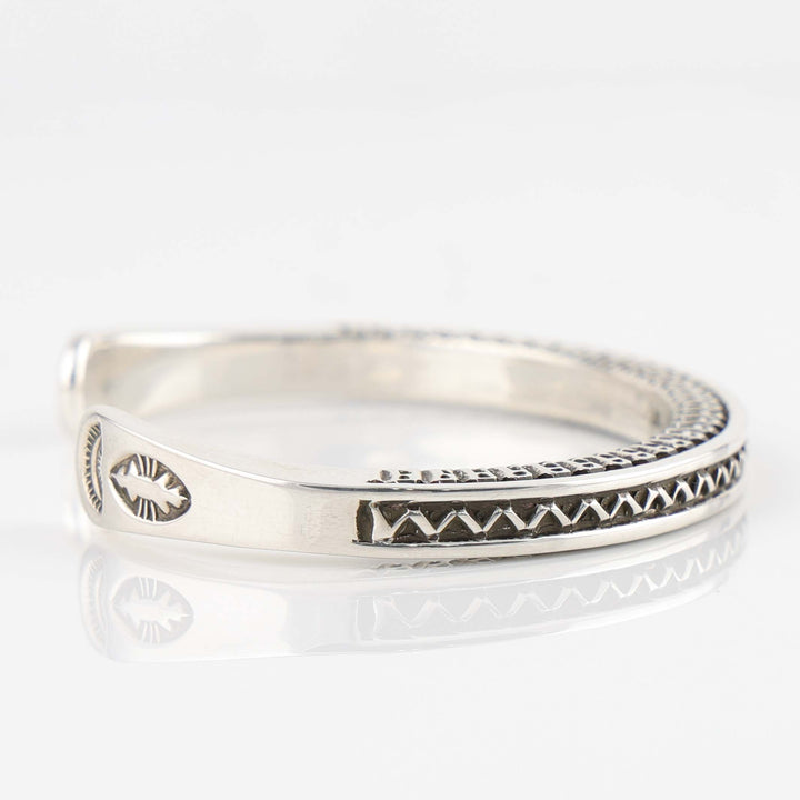 Stamped Silver Cuff