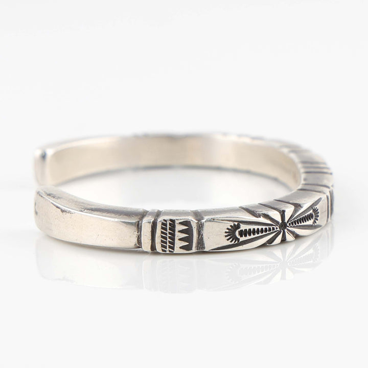 Stamped Silver Cuff