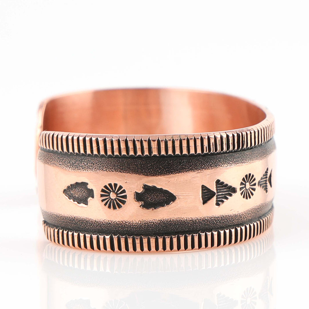 Stamped Copper Cuff