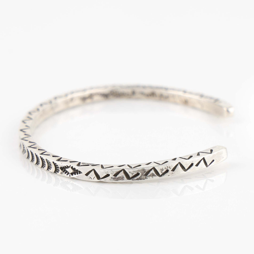 Stamped Silver Cuff