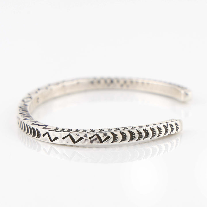 Stamped Silver Cuff