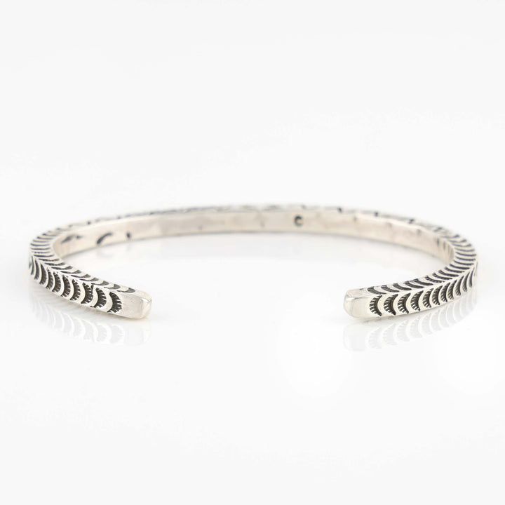 Stamped Silver Cuff