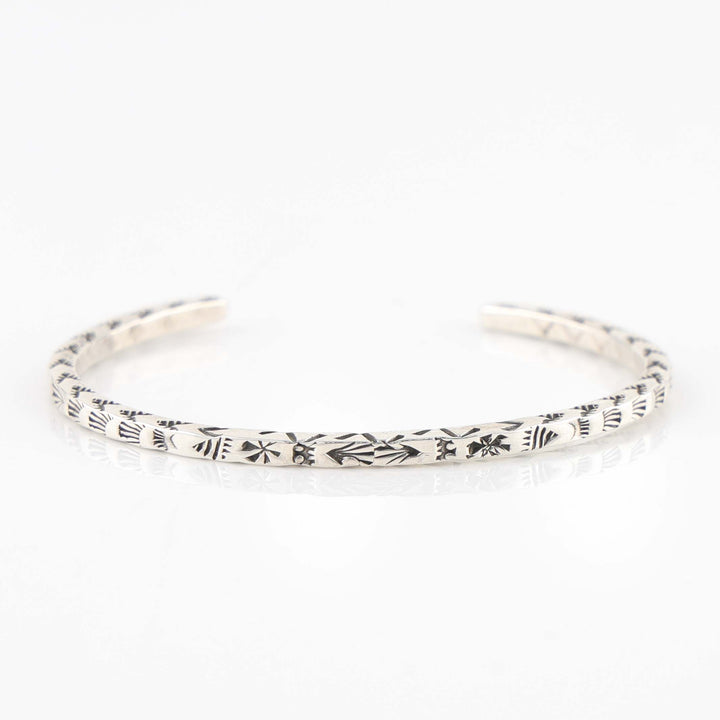 Stamped Silver Cuff