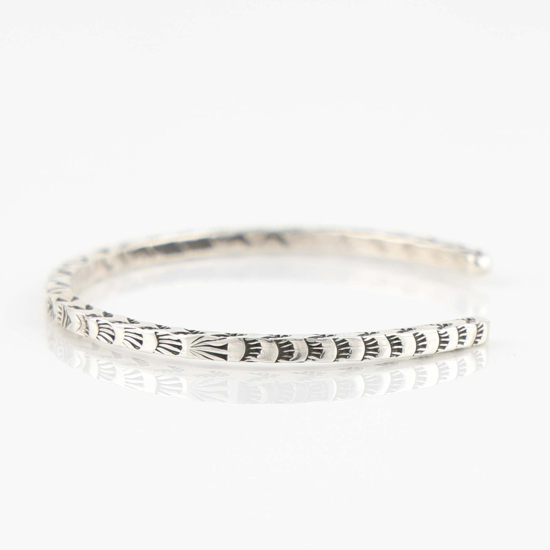 Stamped Silver Cuff