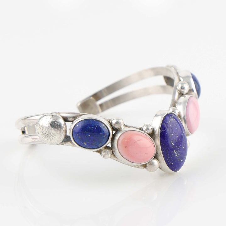 Lapis and Conch Shell Cuff