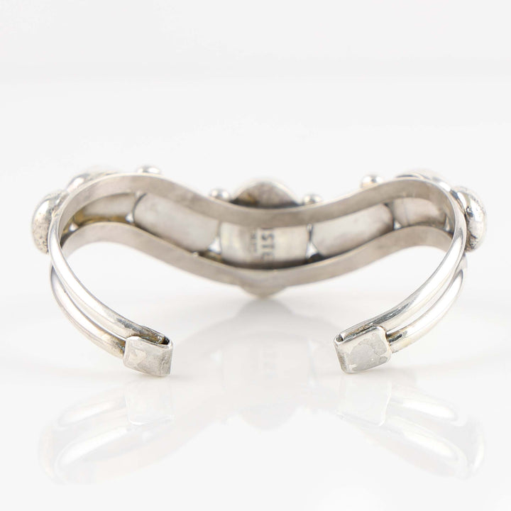 Lapis and Conch Shell Cuff