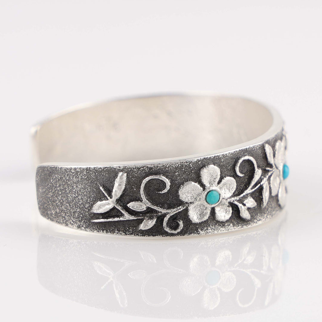Turquoise Floral Cuff