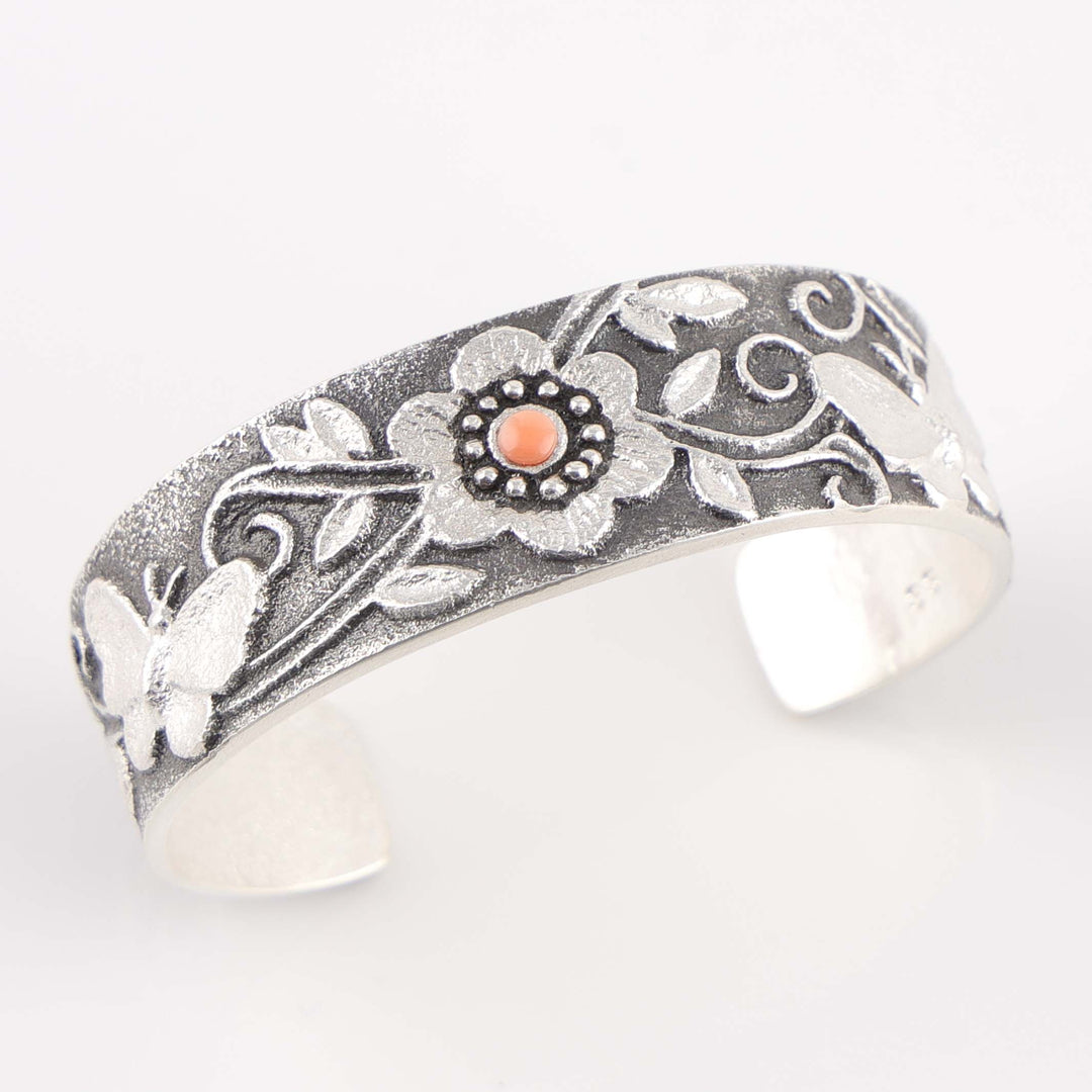 Coral Floral Cuff