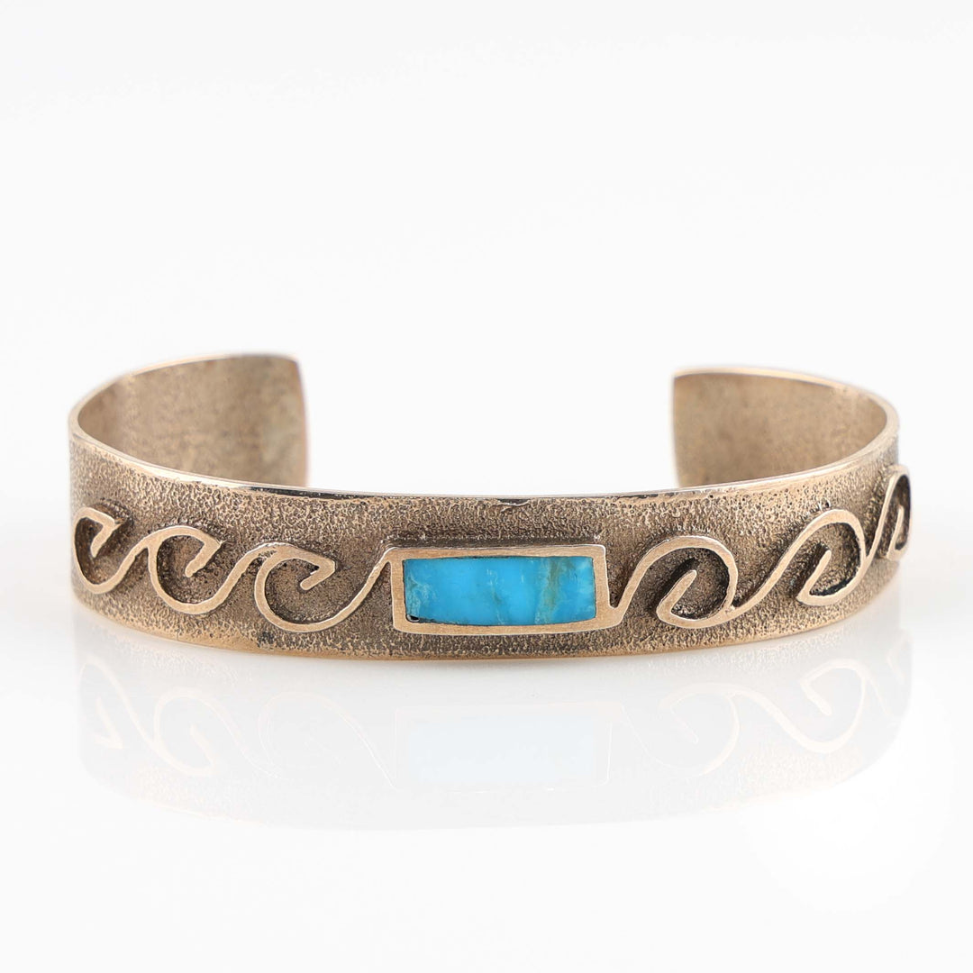 Brass and Turquoise Cuff