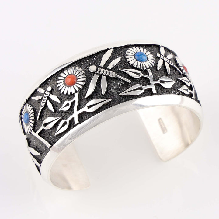 Dragonfly and Flower Cuff
