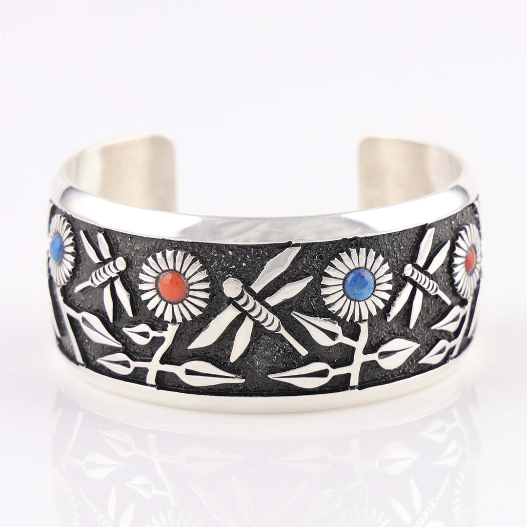 Dragonfly and Flower Cuff