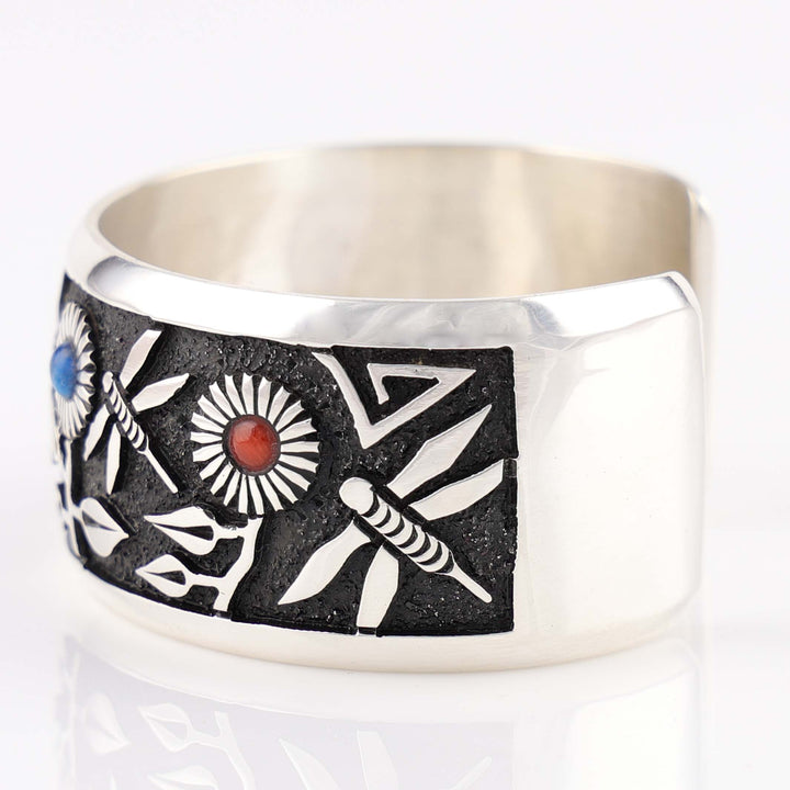 Dragonfly and Flower Cuff