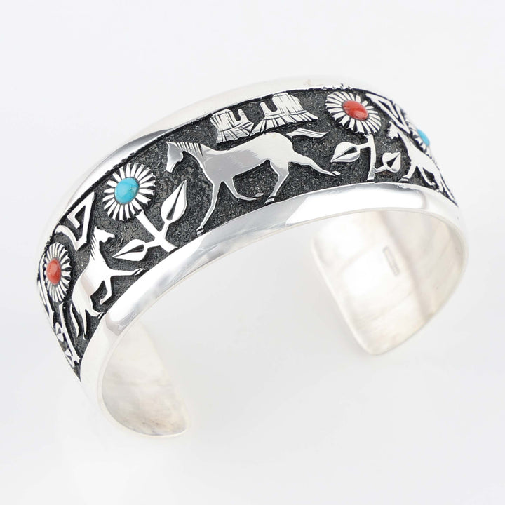 Horse and Flower Cuff