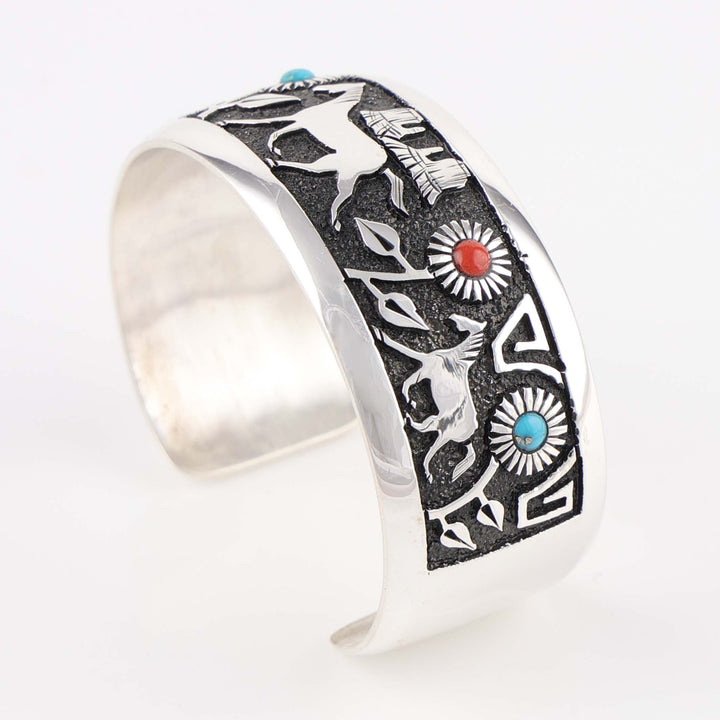Horse and Flower Cuff