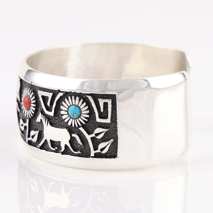 Horse and Flower Cuff