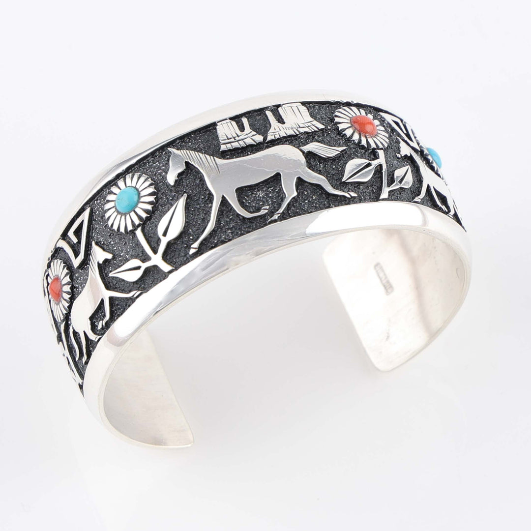 Horse and Flower Cuff